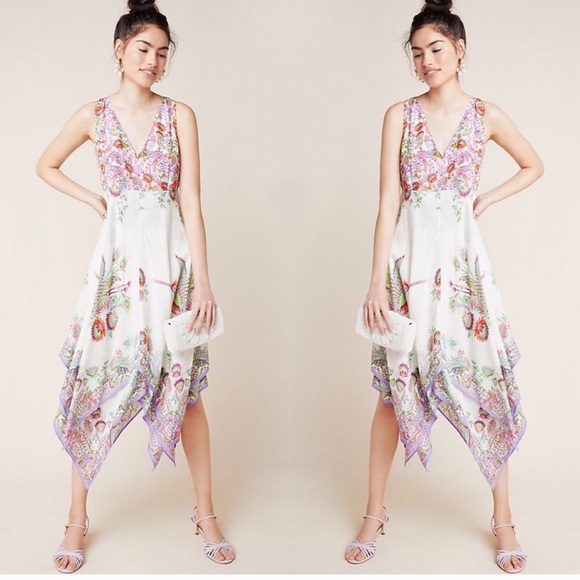 Anthropologie Analise Floral Midi Dress - Picture 1 of 9